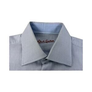 Robert Graham Shirt Men’s 42 16.5 Purple Cotton Micro Geometric All Over Pattern